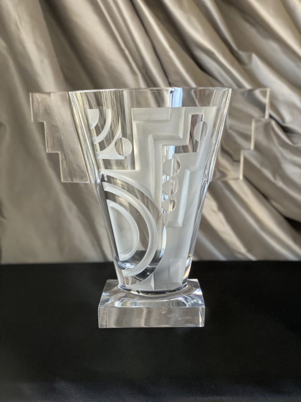Vase en cristal de Sèvres Art Déco