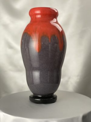 Grand vase en verre art Déco Degué