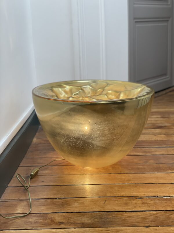 Carlo nason lampe verre Murano dorée