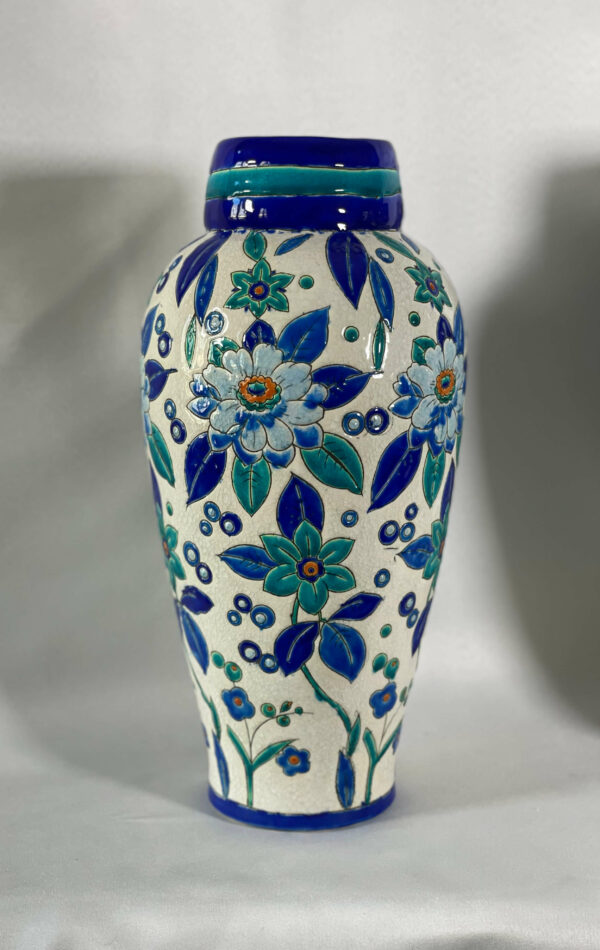 Vase Catteau fleurs bleues
