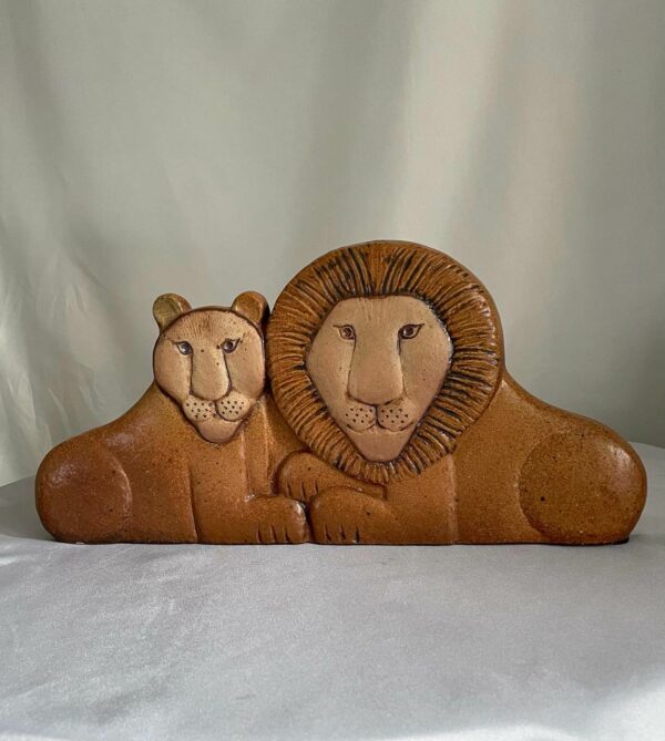 Lisa Larson grande céramique lion et lionne