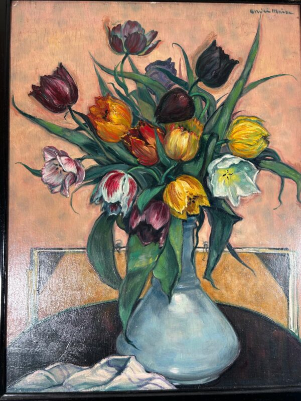 André Maire Peinture Bouquet de Tulipes